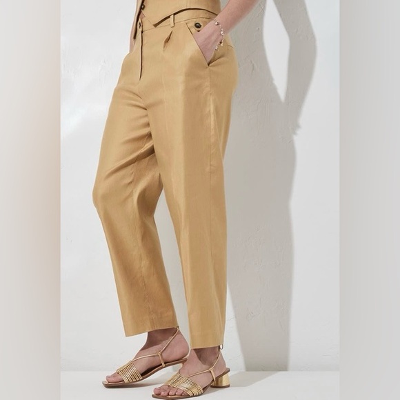 RW&CO High-Rise Straight-Leg Linen Pant - Picture 2 of 11